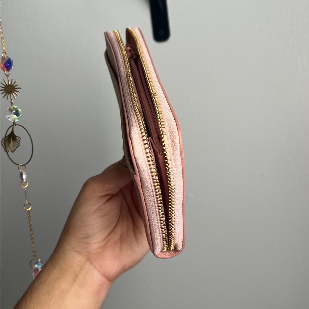 Coach Pink and Gold Heart Pattern Wallet - Picture 12 of 12